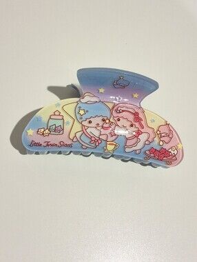 Sanrio Little Twin Stars Kiki & Lala Pastel Hair Claw Clip, NEW